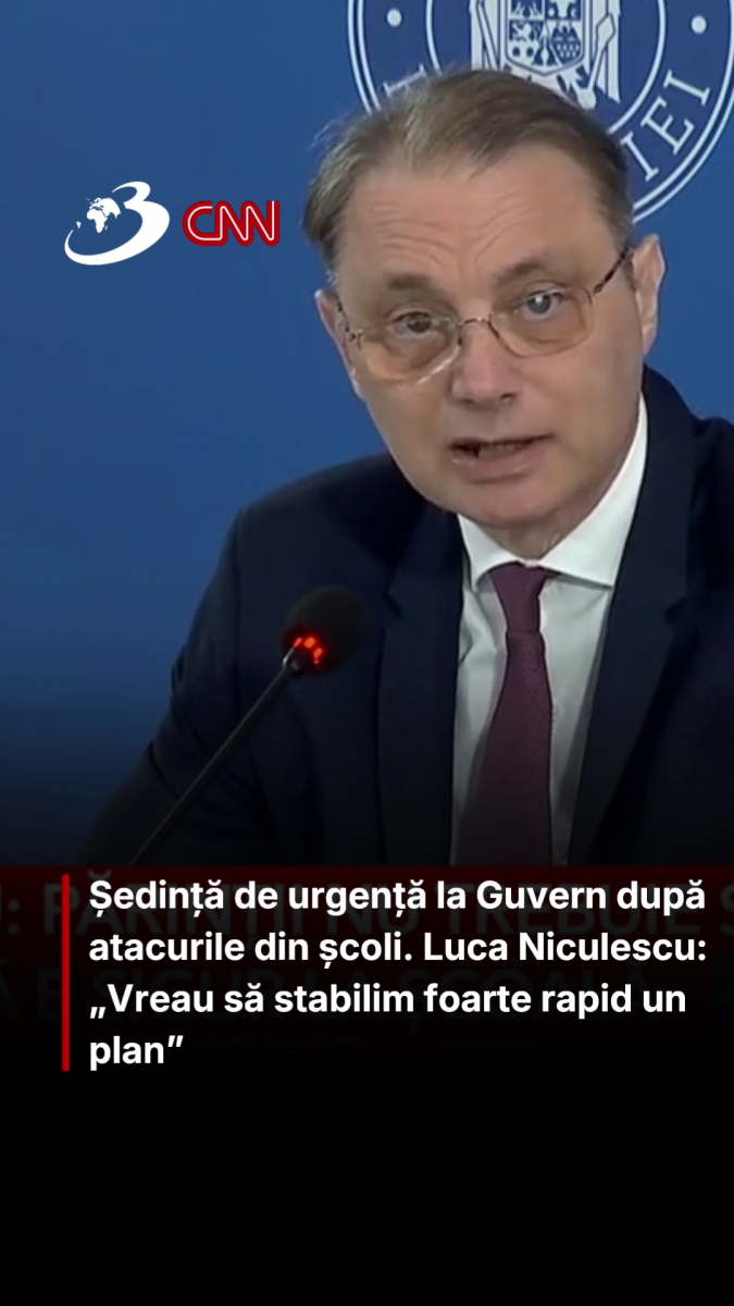 Ședință de urgență la Guvern după atacurile din școli. Luca Niculescu: „Vreau să stabilim foarte rapid un plan”