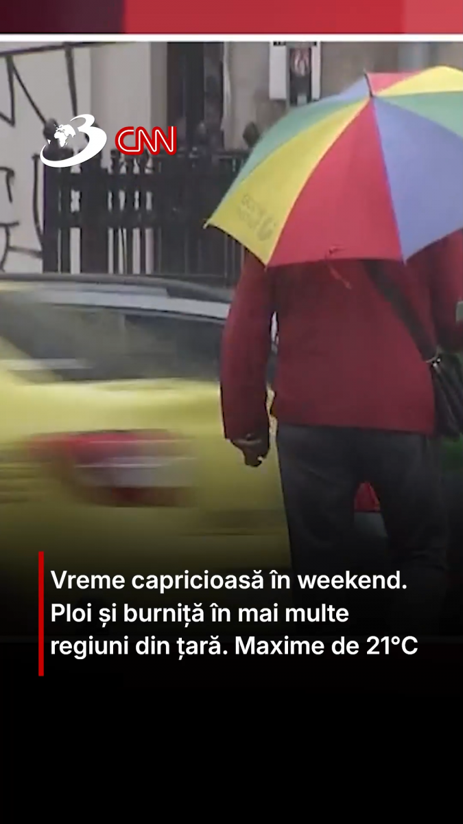 Vreme capricioasă în weekend. Ploi și burniță în mai multe regiuni din țară. Maxime de 21°C