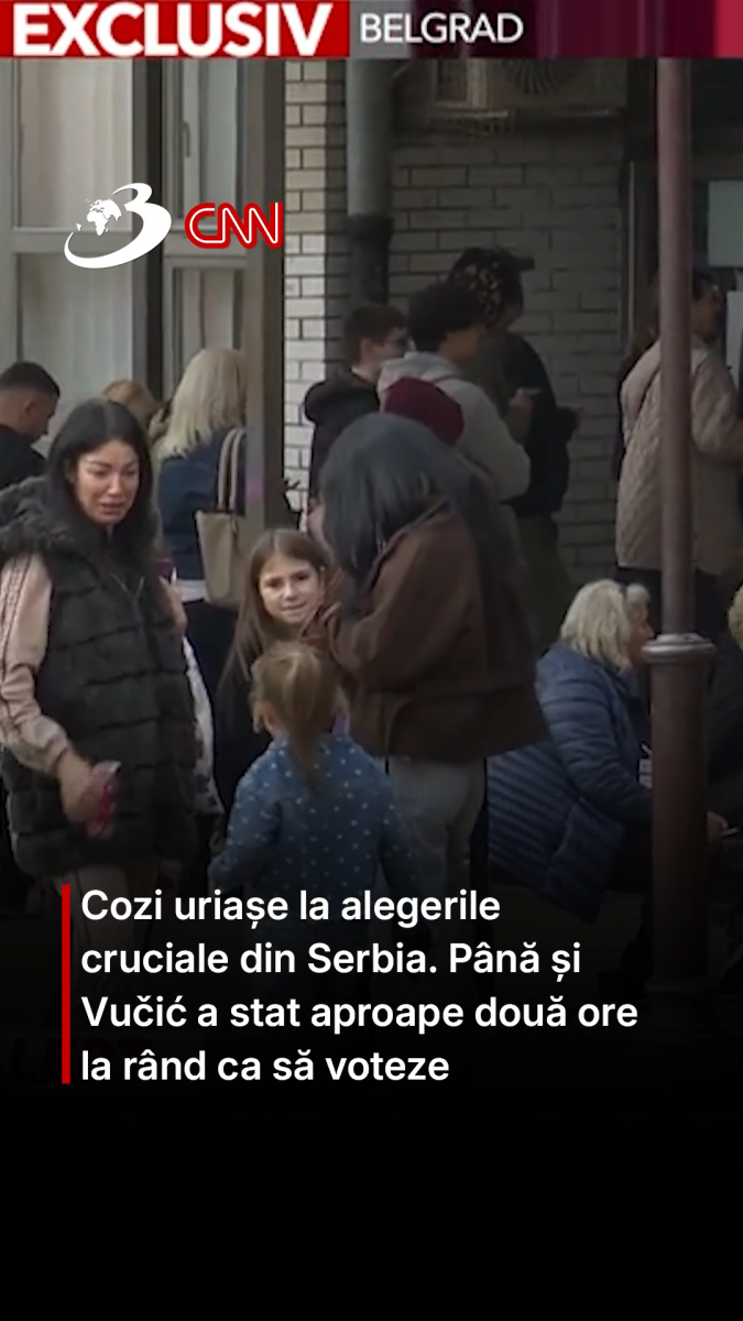 Cozi uriașe la alegerile cruciale din Serbia. Până și Vučić a stat aproape două ore la rând ca să voteze