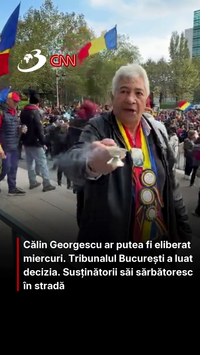 Călin Georgescu ar putea fi eliberat miercuri. Tribunalul București a luat decizia. Susținătorii săi sărbătoresc în stradă