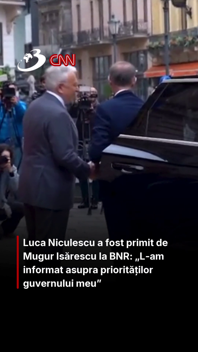 Luca Niculescu a fost primit de Mugur Isărescu la BNR: „L-am informat asupra priorităților guvernului meu”