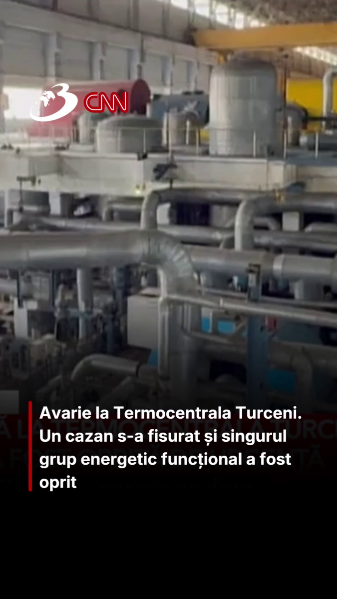 Avarie la Termocentrala Turceni. Un cazan s-a fisurat și singurul grup energetic funcțional a fost oprit