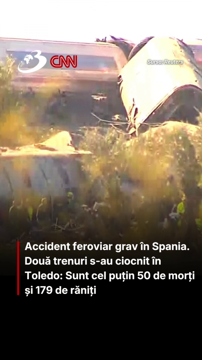 Accident feroviar grav în Spania. Două trenuri s-au ciocnit în Toledo: Sunt cel puțin 50 de morți și 179 de răniți