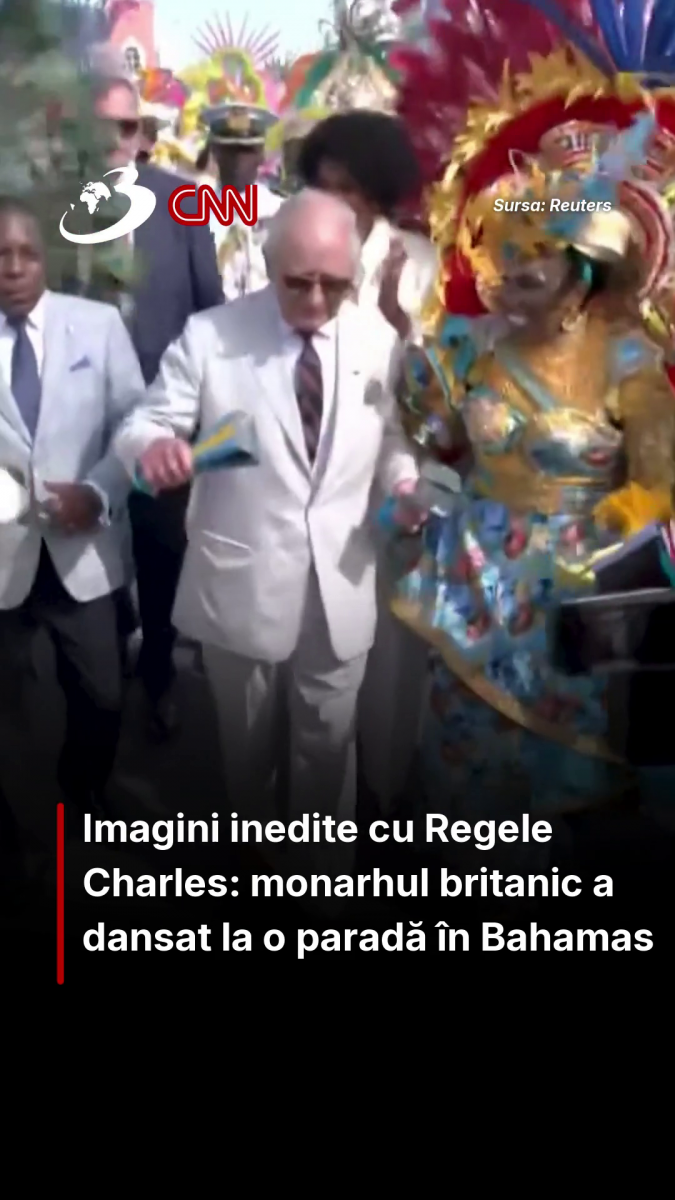 Imagini inedite cu Regele Charles: monarhul britanic a dansat la o paradă în Bahamas