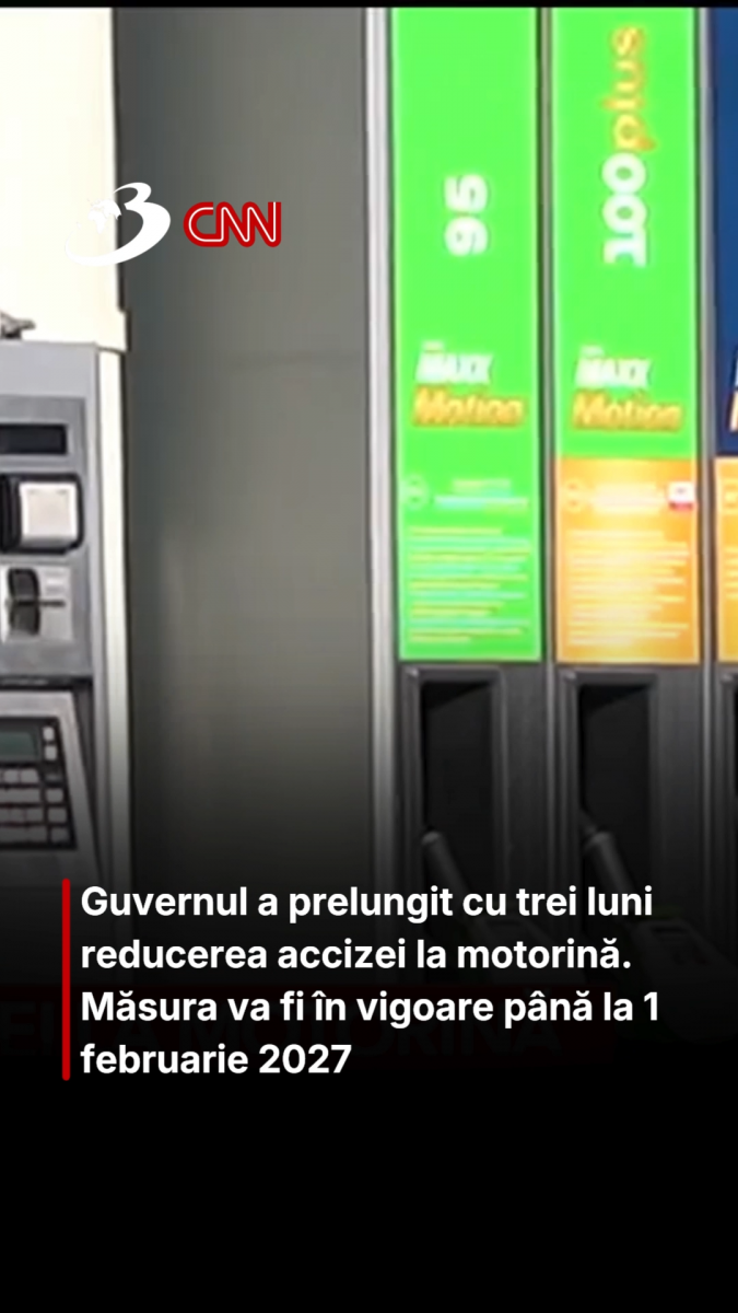 Guvernul a prelungit cu trei luni reducerea accizei la motorină. Măsura va fi în vigoare până la 1 februarie 2027