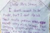 Fetița de 10 ani a refuzat să rezolve o problemă la testul de matematică, însă i-a oferit profesoarei o explicație în scris genială  625841
