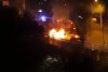 Imaginile momentului: o mașină a luat foc pe un bulevard din București! 696415