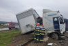 Un TIR a fost lovit în plin de două trenuri care transportau persoane, în județul Vaslui 703107