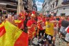Suporterii din Macedonia de Nord, spectacol unic în Centrul Vechi înaintea meciului de la Euro 2020 712130