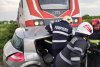 Un şofer a rămas încarcerat după ce maşina sa a fost lovită de un tren în Maramureş 713534