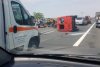 Accident cu 9 victime pe autostrada A1, în Timiş, după ce un microbuz s-a răsturnat 715794