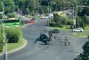 Elicopterul militar, filmat cu câteva minute înainte de aterizarea forţată în sensul giratoriu de la Aviatorilor, din București  716741