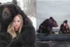 "Masha şi Ursul" în viaţa reală. Imagini inedite cu o rusoaică şi ursul ei Archie, la pescuit 718754