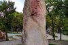 Cea mai veche statuie a lui Eminescu din România, stricată din cauza unei ghirlande de flori. S-a făcut roșie 721447