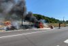 Carambol cu 4 mașini în județul Argeș: O mașină s-a făcut scrum, după a căzut în șanț 722372