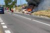 Carambol cu 4 mașini în județul Argeș: O mașină s-a făcut scrum, după a căzut în șanț 722373