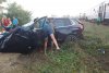 SUV izbit violent de un tren cu călători, în comuna 23 August, Constanța: Pasagerii din mașină, răniți 724328