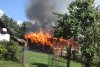 Casă cuprinsă de flăcări în Botoșani, după o ceartă între bunic și nepot. Bătrânul are arsuri grave 724679