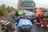 Accident grav la Dumbrăveni între un TIR şi trei maşini. O persoană a ajuns la spital 727727