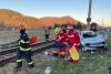Mașină lovită de un tren, în județul Suceava. O persoană a fost aruncată prin parbriz 737234