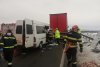 Microbuz distrus după impactul cu un TIR, accident mortal pe centura Caransebeş 746716