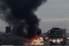 Incendiu pe autostrada A3. O maşină a luat foc din cauza unei erori înregistrate la bord 760933
