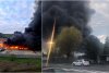 Incendiu puternic la un complex comercial din Braşov 764836