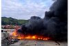 Incendiu puternic la un complex comercial din Braşov 764837