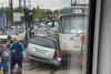 Accident în Rahova, în intersecția de la mall-ul Liberty! Un tramvai și o mașină s-au ciocnit 765518