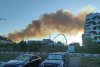 Incendiu masiv la un lan de grâu din Năvodari. Fumul se vede şi de pe malul mării 777381