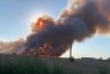 Incendiu masiv la un lan de grâu din Năvodari. Fumul se vede şi de pe malul mării 777387
