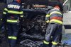 Autoutilitară făcută scrum într-un incendiu produs într-un atelier auto din Focșani 784902