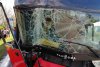 Un autocar cu 52 de pasageri a rupt un stâlp, la ieșirea din Vama Albița 788050