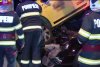 Accident grav în București! Un autoturism a ajuns sub un taxi 800784