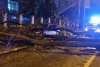 Copac căzut peste un bărbat, în fața clădirii Jandarmeriei Române din București. Arborele a blocat trotuarul și ambele sensuri de mers 801910