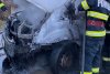 O dubă a luat foc în Prahova, pe DN 1B: Șoferul și pasagerul autoutilitarei, salvaţi în ultima clipă 804088
