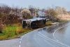 Accident teribil în Ialomiţa! Un autocar plin cu pasageri s-a răsturnat în şanţ. 11 persoane au făcut atacuri de panică 824139