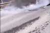 Un camion a luat foc în mers, pe drumul expres din Oradea. Incendiul a distrus capul tractor 824202