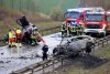 Şapte morţi într-un accident horror pe autostradă. Cinci prieteni au murit împreună într-o maşină făcută scrum, în Bad Langensalza, Germania 826534