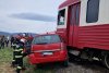 Două persoane, rănite grav după ce mașina în care se aflau a fost lovită de tren în Braşov 828749