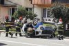 O maşină de poliţie aflată în misiune s-a răsturnat, la Sighişoara 841494