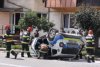 O maşină de poliţie aflată în misiune s-a răsturnat, la Sighişoara 841496