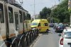 "Am auzit bubuitura" | Tamponare frontală între o ambulanţă şi un tramvai, pe Şoseaua Ştefan cel Mare din Bucureşti 842213