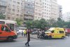 "Am auzit bubuitura" | Tamponare frontală între o ambulanţă şi un tramvai, pe Şoseaua Ştefan cel Mare din Bucureşti 842227