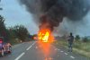 Un autobuz plin cu pasageri a luat foc pe șosea, în Dulcești, județul Neamț! De la ce a pornit incendiul 843118