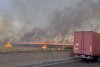 Incendiu puternic la marginea Ploieștiului, provocat de un fulger. Traficul este restricționat pe DN1 845287