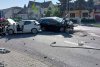 Accident grav în Târgu Mureș, după ce doi șoferi au forțat trecere într-un sens giratoriu. Pompierii intervin cu o autospecială de stingere 846780