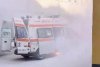 Incendiu la o ambulanță în fața spitalului, în Constanța 856751