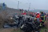 Accident grav pe DN7, în județul Arad. O tânără a murit şi o alta a fost grav rănită după ce un buldoexcavator a căzut de pe trailer direct pe mașina în care se aflau 871299