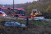 Accident grav pe DN7, în județul Arad. O tânără a murit şi o alta a fost grav rănită după ce un buldoexcavator a căzut de pe trailer direct pe mașina în care se aflau 871304